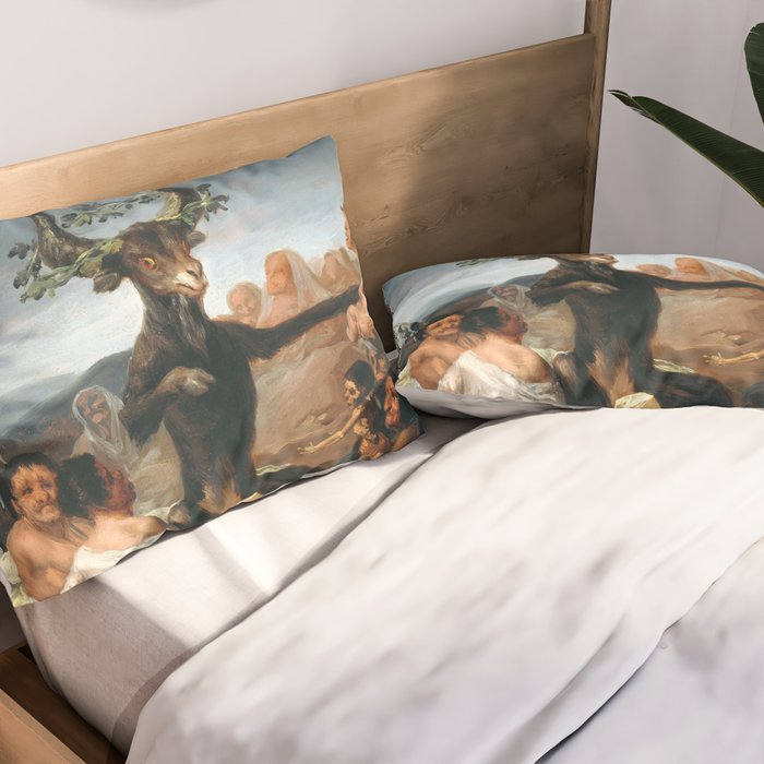 The Sabbath of Witches Goya Painting Pillow Sham Gallery Image 2