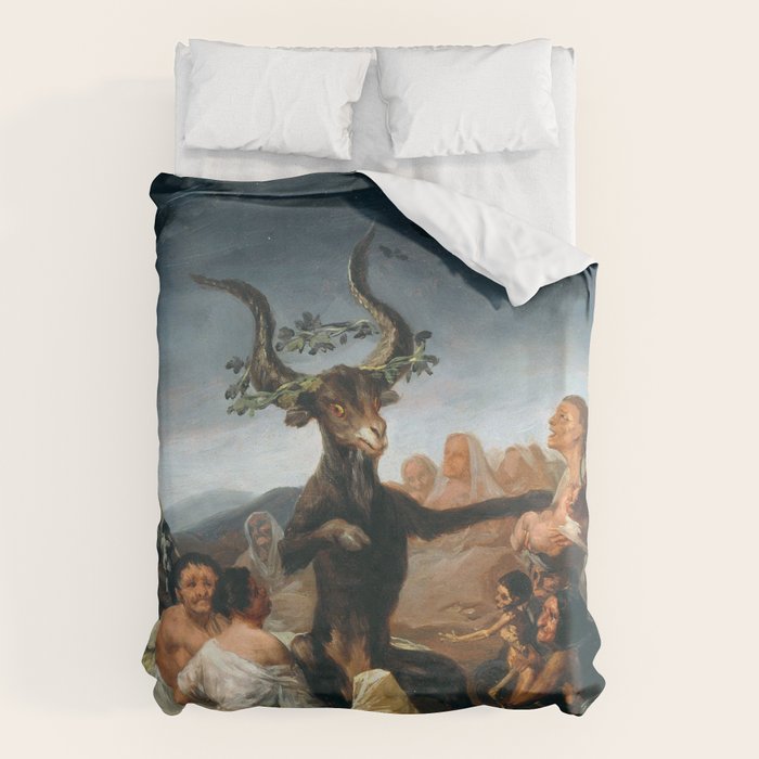 The Sabbath of Witches Goya Painting Duvet Cover Gallery Image 6