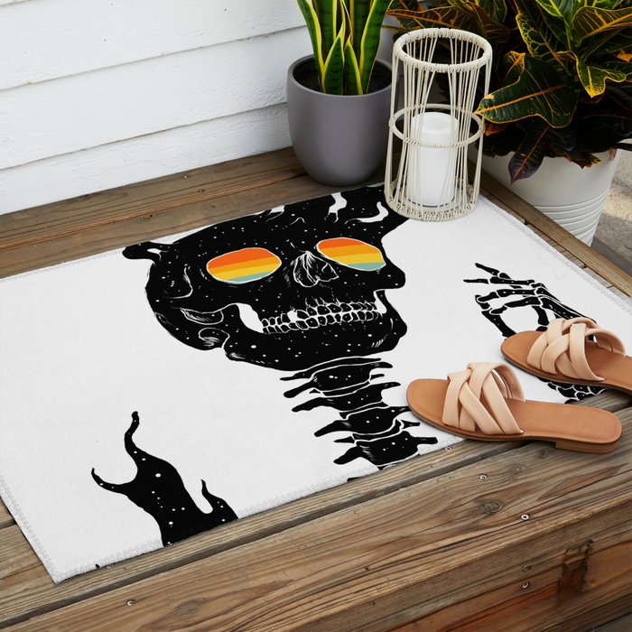 One with the Universe (Existential Diffusion) Outdoor Rug Gallery Image 2
