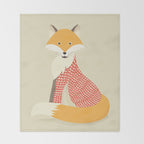 Whimsical Red Fox Throw Blanket Gallery Image 2