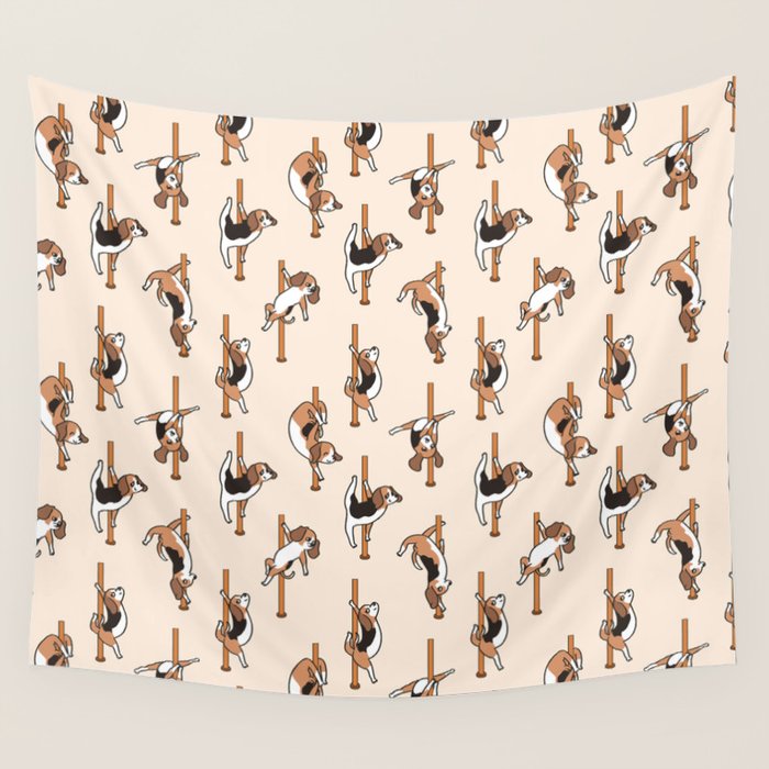 Beagle Pole Dancing Club Wall Tapestry Gallery Image 4