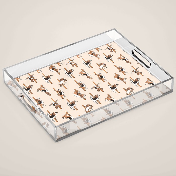 Beagle Pole Dancing Club Acrylic Tray Gallery Image 1