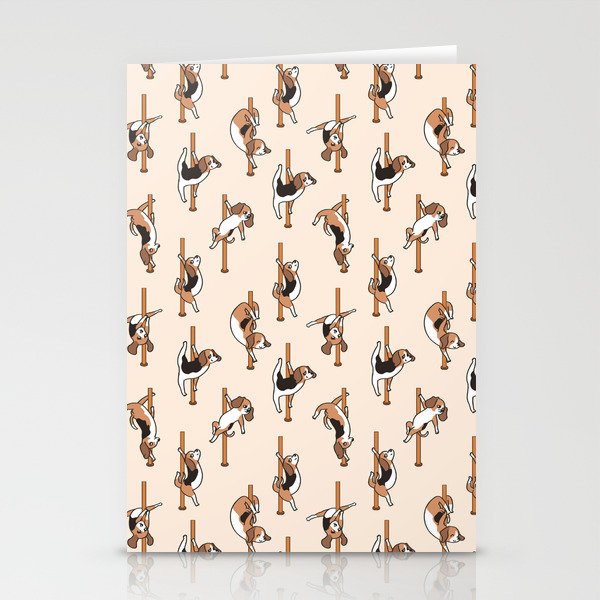 Beagle Pole Dancing Club Stationery Card Gallery Image 1