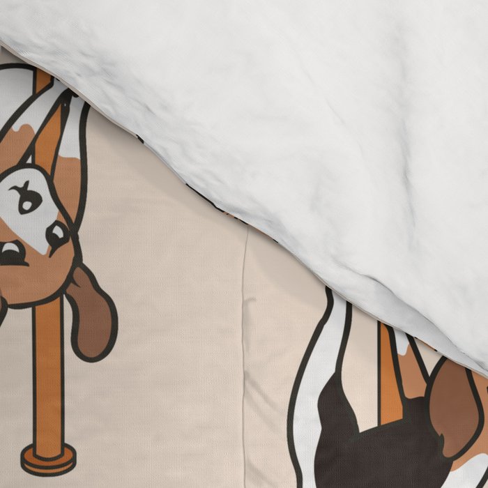 Beagle Pole Dancing Club Comforter Gallery Image 4