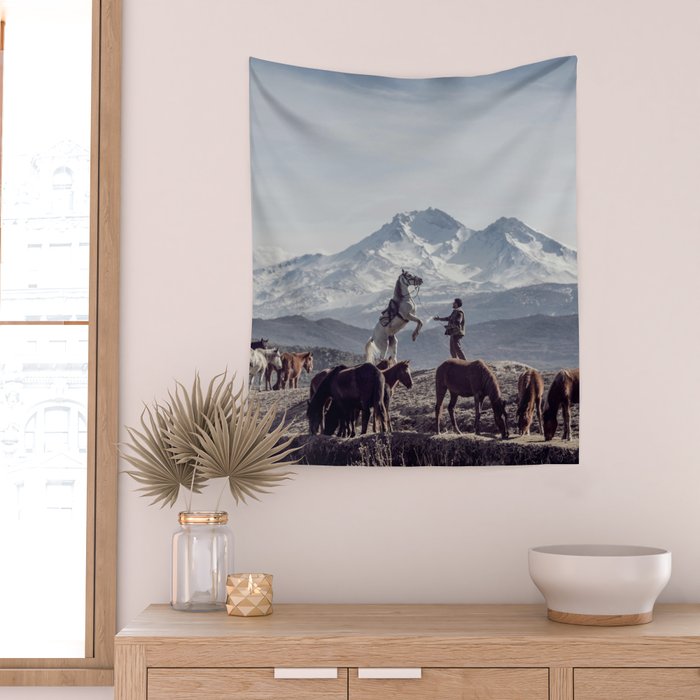Wild Horses Wall Tapestry Gallery Image 2