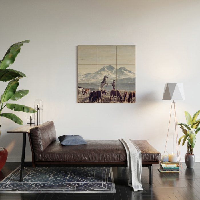 Wild Horses Wood Wall Art Gallery Image 2
