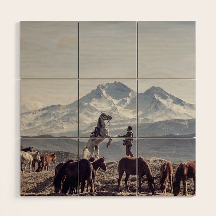 Wild Horses Wood Wall Art Gallery Image 1