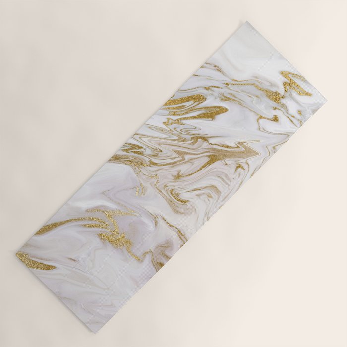 Liquid gold marble II Yoga Mat Gallery Image 1