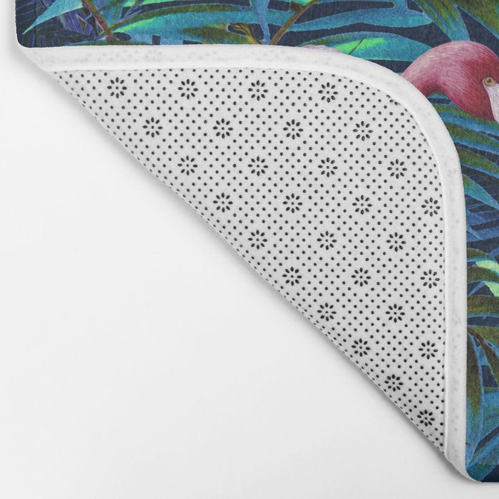 Night Forest Flamingos Bath Mat Gallery Image 2