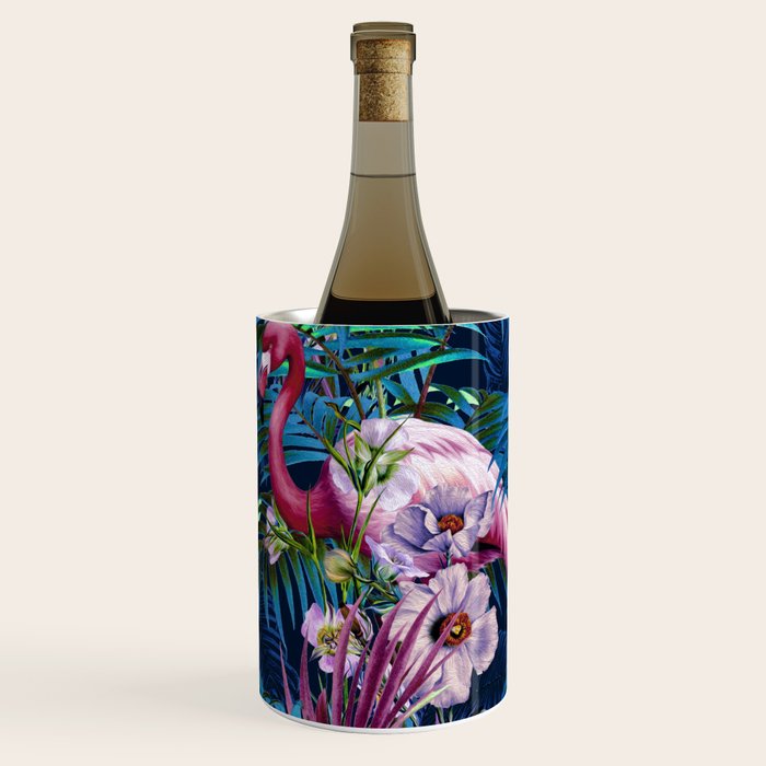 Night Forest Flamingos Wine Chiller Gallery Image 3