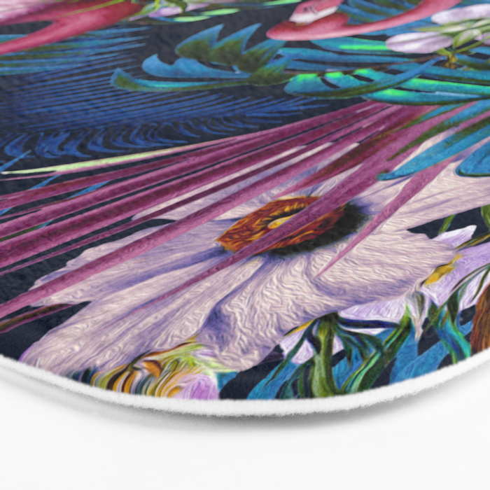Night Forest Flamingos Bath Mat Gallery Image 3