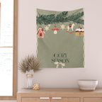 Toys on the Christmas tree. Cozy season Wall Tapestry Gallery Image 2