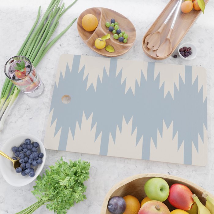 Geometric Southwestern Minimalism - Soft Sky Blue Cutting Board Gallery Image 2