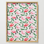 Festive Birds - christmas pattern no2 Serving Tray Gallery Image 1