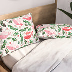 Festive Birds - christmas pattern no2 Pillow Sham Gallery Image 2