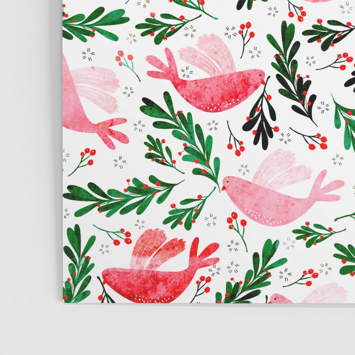 Festive Birds - christmas pattern no2 Poster Gallery Image 3
