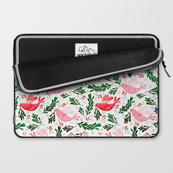 Festive Birds - christmas pattern no2 Laptop Sleeve Gallery Image 2