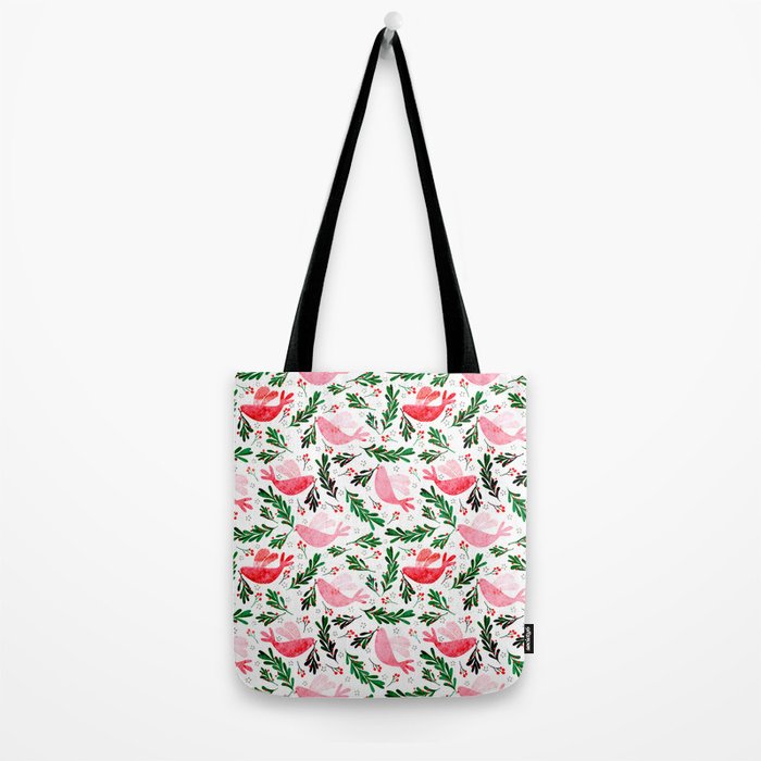 Festive Birds - christmas pattern no2 Tote Bag Gallery Image 2