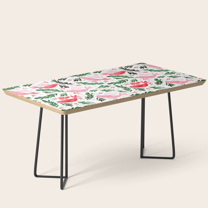 Festive Birds - christmas pattern no2 Coffee Table Gallery Image 1