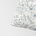 Blue Gray Flower Pattern Pillow Sham Gallery Image 4