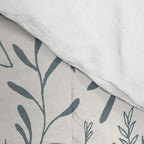 Blue Gray Flower Pattern Comforter Gallery Image 4