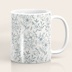 Blue Gray Flower Pattern Coffee Mug Gallery Image 1