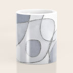 Abstract Line Work Blue Grey Coffee Mug Gallery Image 4