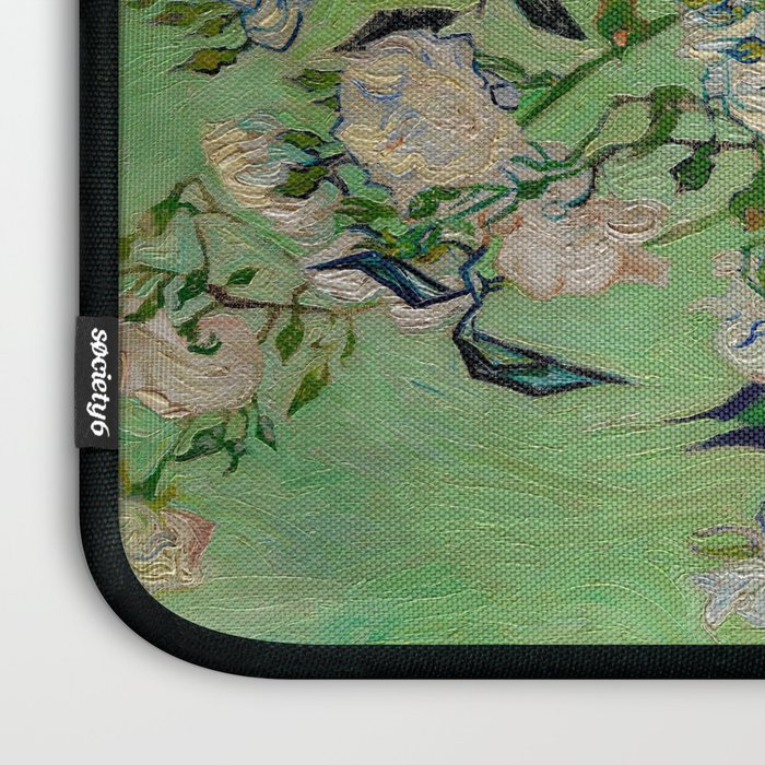 White Rose In A Vase Vincent van Gogh 1890 Oil on Canvas Still Life With Floral Arrangement Laptop Sleeve Gallery Image 3