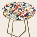Wildflowers, Floral Prints, Red, Navy, Yellow Side Table Gallery Image 2
