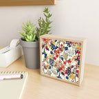 Wildflowers, Floral Prints, Red, Navy, Yellow Mini Art Print Gallery Image 2