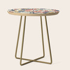 Wildflowers, Floral Prints, Red, Navy, Yellow Side Table Gallery Image 1