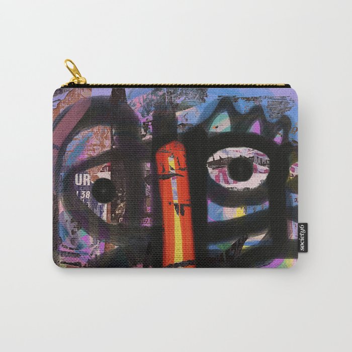 Big Mouth Graffiti Urban Art Collage in the Streets of Bologna Carry All Pouch Gallery Image 1