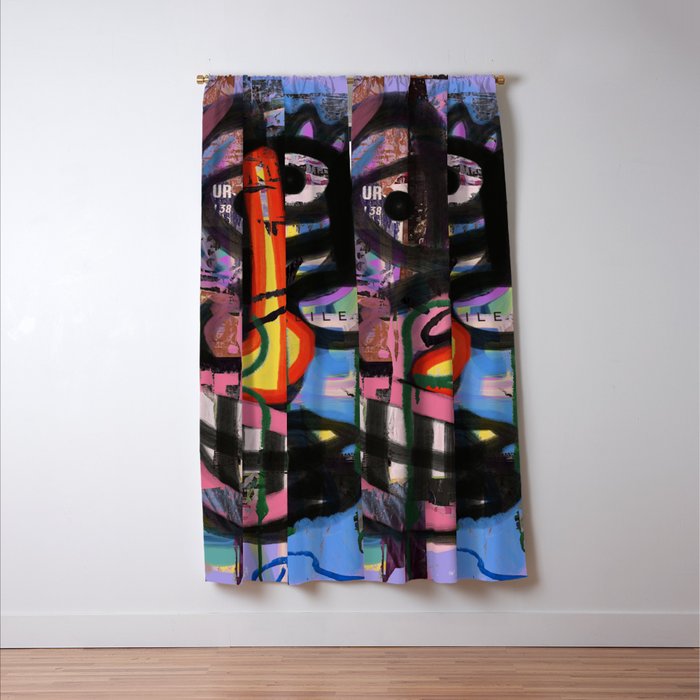 Big Mouth Graffiti Urban Art Collage in the Streets of Bologna Window Curtain Gallery Image 3