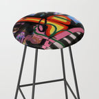 Big Mouth Graffiti Urban Art Collage in the Streets of Bologna Stool Gallery Image 2