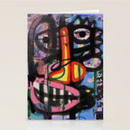 Big Mouth Graffiti Urban Art Collage in the Streets of Bologna Stationery Card Gallery Image 2