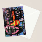 Big Mouth Graffiti Urban Art Collage in the Streets of Bologna Stationery Card Gallery Image 2