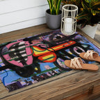 Big Mouth Graffiti Urban Art Collage in the Streets of Bologna Outdoor Rug Gallery Image 2