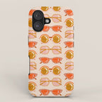 Retro Sunglasses - Retro Sunshine on Cream iPhone Case Gallery Image 1