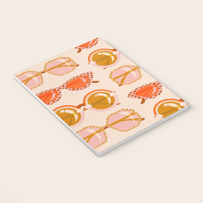 Retro Sunglasses - Retro Sunshine on Cream Notebook Gallery Image 3