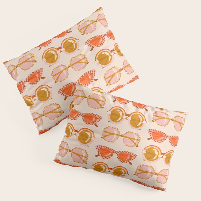 Retro Sunglasses - Retro Sunshine on Cream Pillow Sham Gallery Image 3
