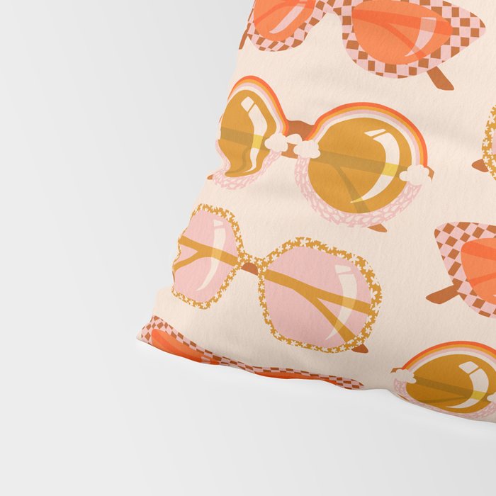Retro Sunglasses - Retro Sunshine on Cream Pillow Sham Gallery Image 4