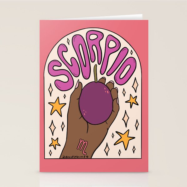 Scorpio Passion Fruit Stationery Card Gallery Image 2
