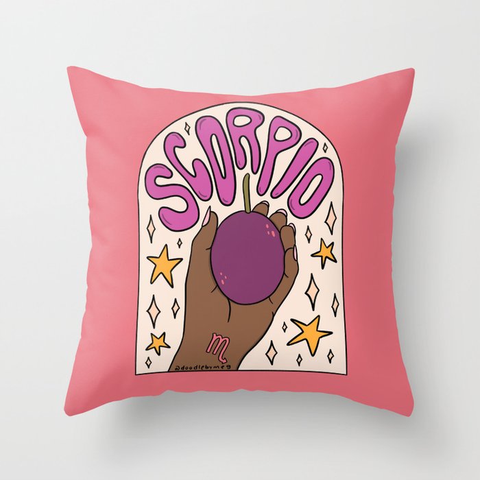 Scorpio Passion Fruit Throw Pillow Gallery Image 6