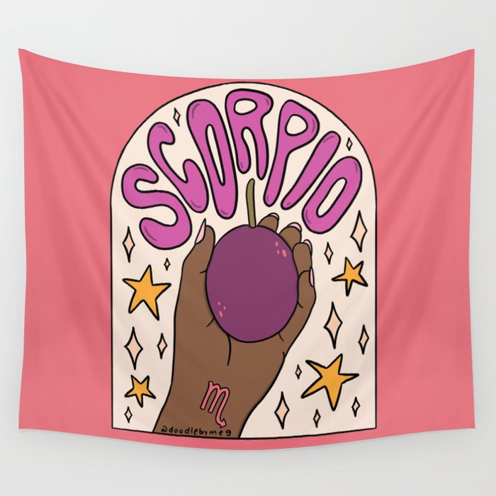 Scorpio Passion Fruit Wall Tapestry Gallery Image 4