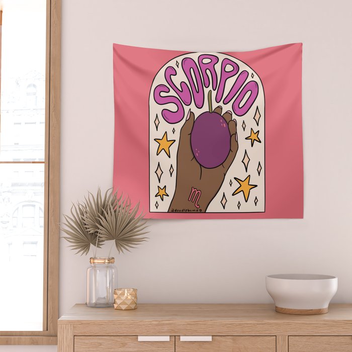 Scorpio Passion Fruit Wall Tapestry Gallery Image 2