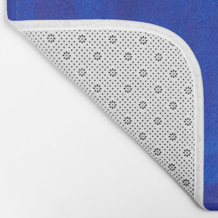 Phthalo Blue Yellow Ochre Mid Century Modern Abstract Minimalist Rothko Color Field Squares Bath Mat Gallery Image 2