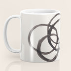 Bubble Rings Minimalist Modern Mid Century Black Ink Spirals Funky Nesting Rings Coffee Mug Gallery Image 3