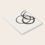 Bubble Rings Minimalist Modern Mid Century Black Ink Spirals Funky Nesting Rings Notebook Gallery Image 3
