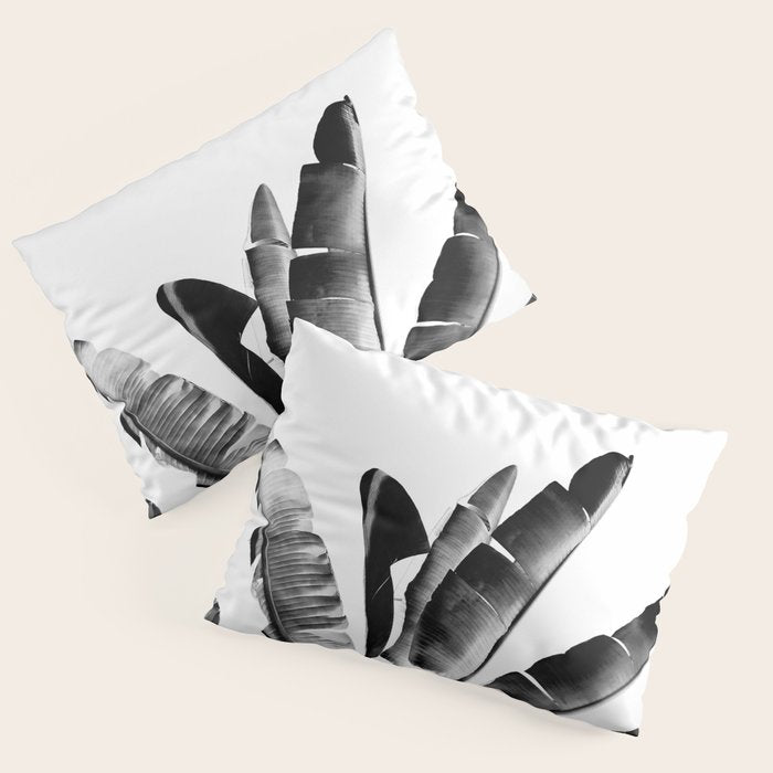 Traveler palm - bw Pillow Sham Gallery Image 3