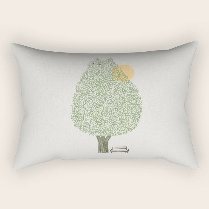 Cat and Plant 61: Cat Tree Rectangular Pillow Gallery Image 2